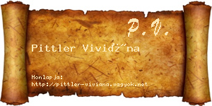 Pittler Viviána névjegykártya